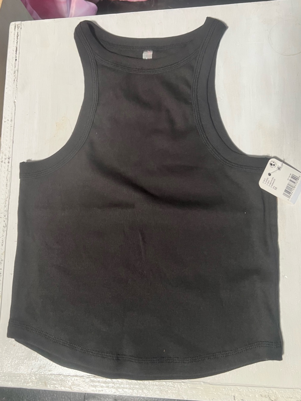 FP Movement by Free People Black Ribbed Racerback Tank